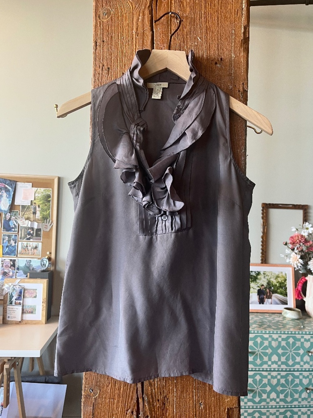 Lilac silk top from J Crew, XS